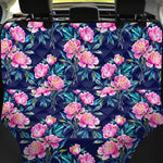 Pink Peony Floral Flower Pattern Print Pet Car Back Seat Cover