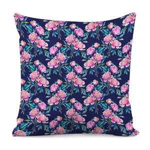 Pink Peony Floral Flower Pattern Print Pillow Cover