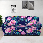 Pink Peony Floral Flower Pattern Print Sofa Cover