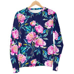 Pink Peony Floral Flower Pattern Print Women's Crewneck Sweatshirt GearFrost