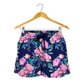 Pink Peony Floral Flower Pattern Print Women's Shorts
