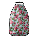 Pink Peony Pattern Print Car Seat Organizers