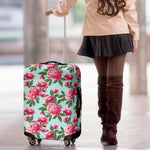 Pink Peony Pattern Print Luggage Cover