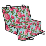 Pink Peony Pattern Print Pet Car Back Seat Cover