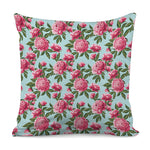 Pink Peony Pattern Print Pillow Cover