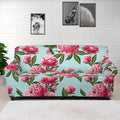 Pink Peony Pattern Print Sofa Cover