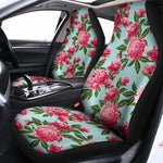 Pink Peony Pattern Print Universal Fit Car Seat Covers