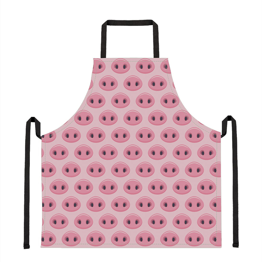 Pink Pig Nose Pattern Print Apron