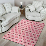 Pink Pig Nose Pattern Print Area Rug