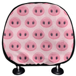 Pink Pig Nose Pattern Print Car Headrest Covers