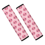 Pink Pig Nose Pattern Print Car Seat Belt Covers