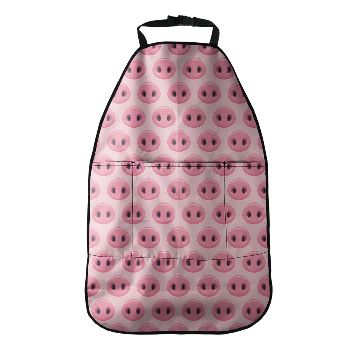 Pink Pig Nose Pattern Print Car Seat Organizers