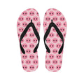 Pink Pig Nose Pattern Print Flip Flops