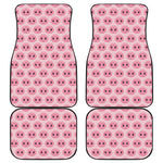 Pink Pig Nose Pattern Print Front and Back Car Floor Mats