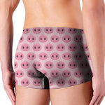 Pink Pig Nose Pattern Print Men's Boxer Briefs