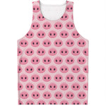 Pink Pig Nose Pattern Print Men's Tank Top