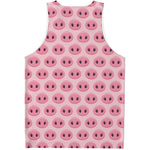 Pink Pig Nose Pattern Print Men's Tank Top