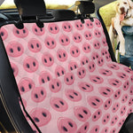 Pink Pig Nose Pattern Print Pet Car Back Seat Cover