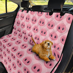 Pink Pig Nose Pattern Print Pet Car Back Seat Cover