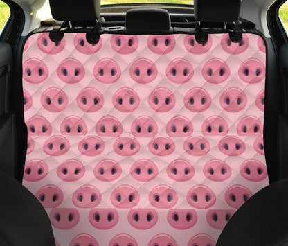 Pink Pig Nose Pattern Print Pet Car Back Seat Cover