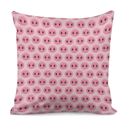 Pink Pig Nose Pattern Print Pillow Cover