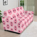 Pink Pig Nose Pattern Print Sofa Cover