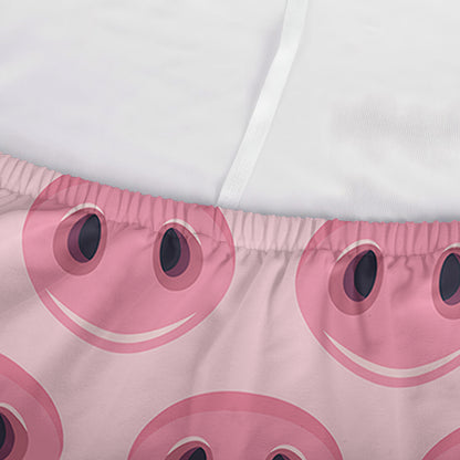 Pink Pig Nose Pattern Print Sofa Cover