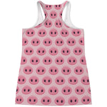 Pink Pig Nose Pattern Print Women's Racerback Tank Top