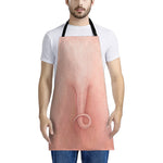 Pink Pig Tail Print Apron