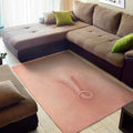 Pink Pig Tail Print Floor Mat