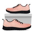 Pink Pig Tail Print Black Running Shoes