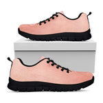Pink Pig Tail Print Black Sneakers