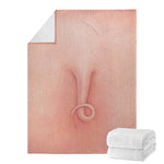 Pink Pig Tail Print Blanket