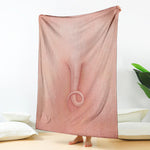 Pink Pig Tail Print Blanket
