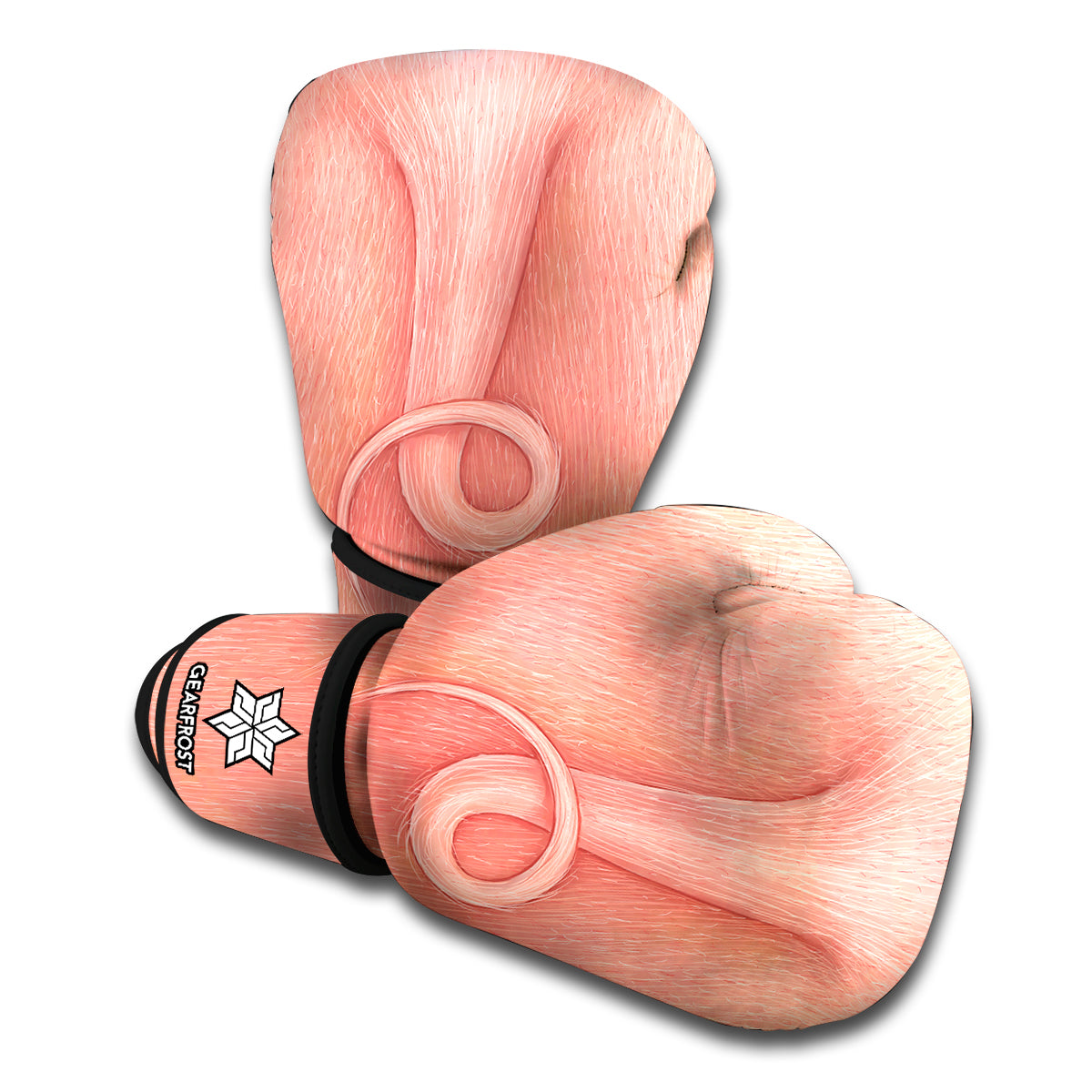 Pink Pig Tail Print Boxing Gloves