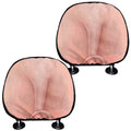 Pink Pig Tail Print Car Headrest Covers