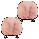 Pink Pig Tail Print Car Headrest Covers