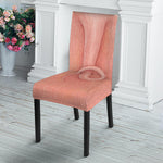 Pink Pig Tail Print Dining Chair Slipcover