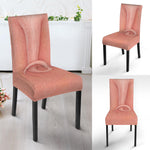 Pink Pig Tail Print Dining Chair Slipcover