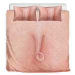 Pink Pig Tail Print Duvet Cover Bedding Set