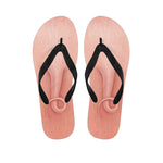 Pink Pig Tail Print Flip Flops