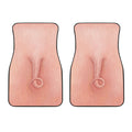 Pink Pig Tail Print Front Car Floor Mats