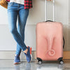 Pink Pig Tail Print Luggage Cover