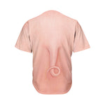 Pink Pig Tail Print Men's Baseball Jersey
