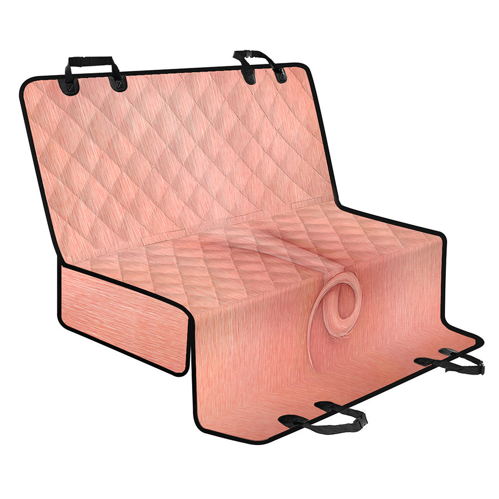 Pink Pig Tail Print Pet Car Back Seat Cover