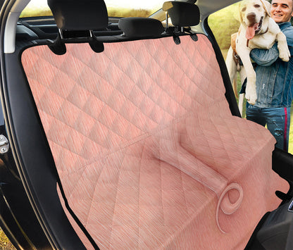 Pink Pig Tail Print Pet Car Back Seat Cover