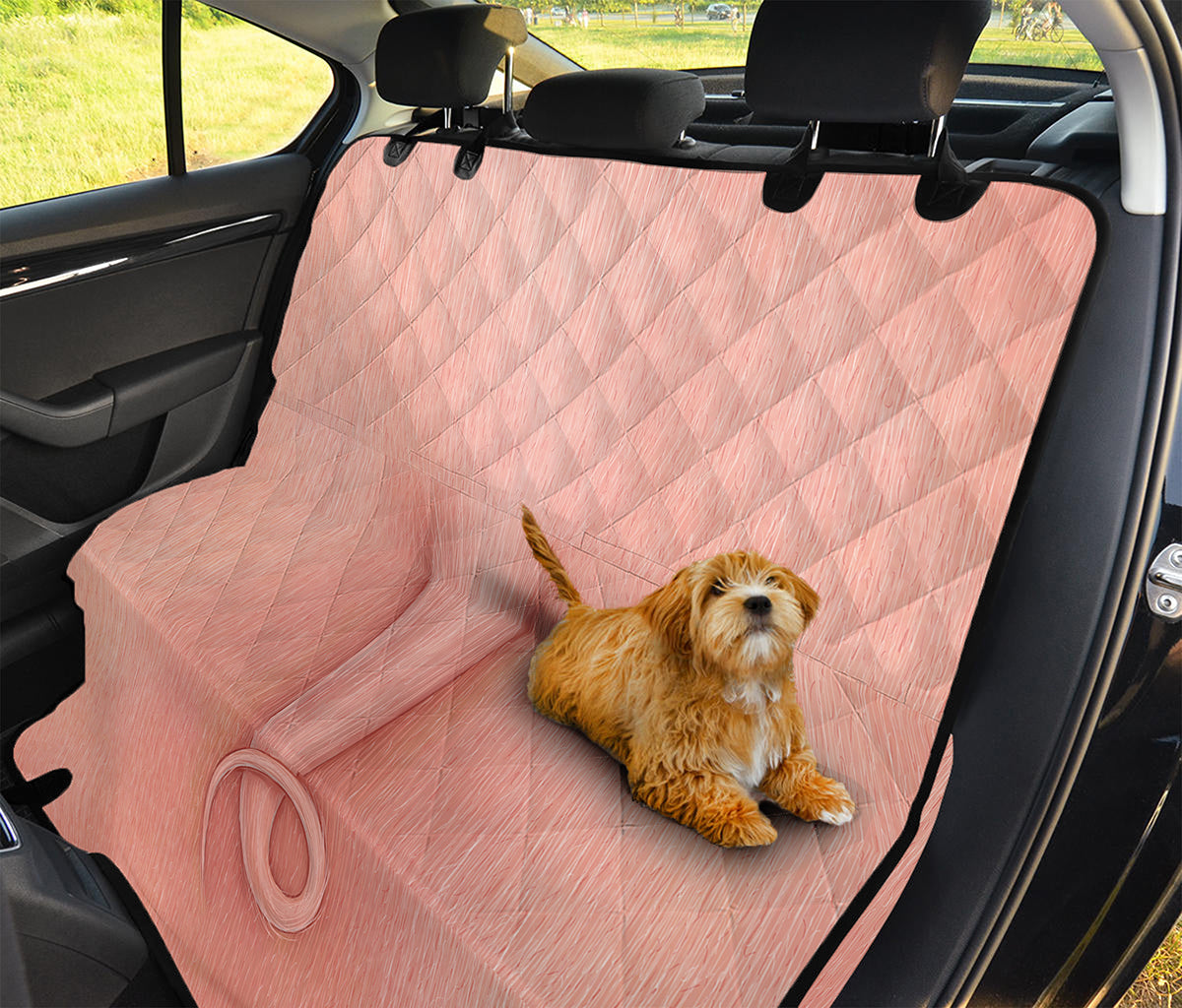 Pink Pig Tail Print Pet Car Back Seat Cover