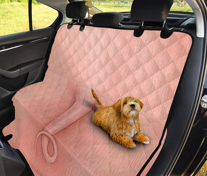 Pink Pig Tail Print Pet Car Back Seat Cover