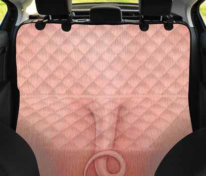 Pink Pig Tail Print Pet Car Back Seat Cover
