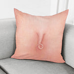 Pink Pig Tail Print Pillow Cover